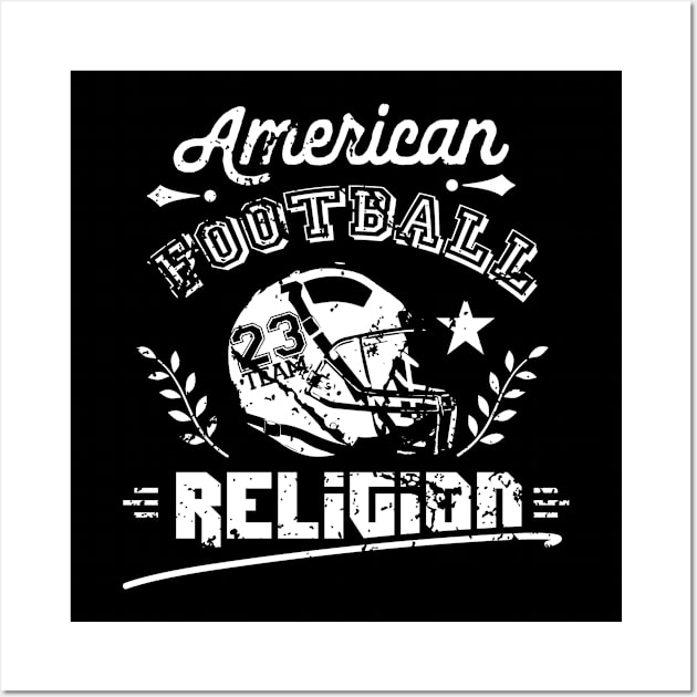 Coach Player American Football Footballer Team Wall Art by dr3shirts